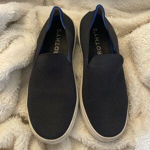 Rothy's The Sneaker Slip On Comfort Shoe in Blue Color Blue/White Accent Size 8